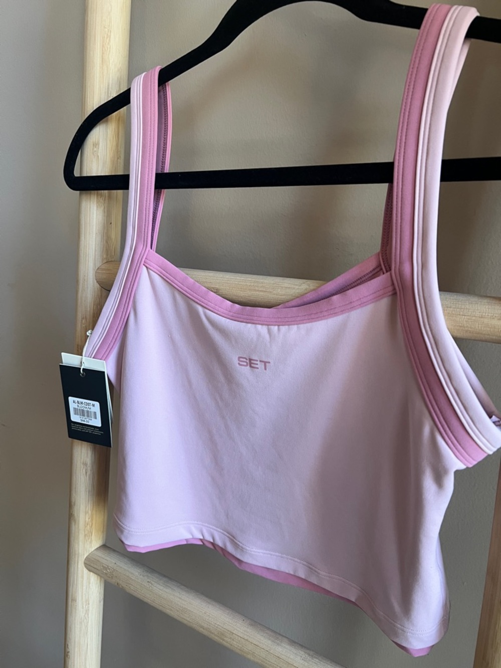 Set Active Airluxe Breathe Contrast Double Strap Tank - Picture 6 of 8
